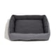 Cama Spike Quadrada Polka Cinza Tamanho M Para Cães E Gatos - Tamanho M