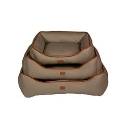 Cama Urban Puppy Retangular Confort Caqui Para Cães E Gatos - Tamanho P