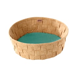 Caminha Alklin Pet Redonda Para Cães E Gatos Bege E Azul - 1 Unidade