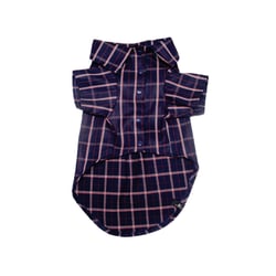 Camisa Social Acapulco Pet Xadrez Roxo Para Cães E Gatos - 1 Unidade - Tamanho G