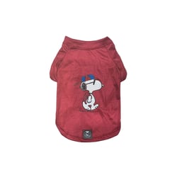 Camiseta Zooz Pets Snoopy Acadêmico Vinho Gg Para Cachorros - Tamanho GG