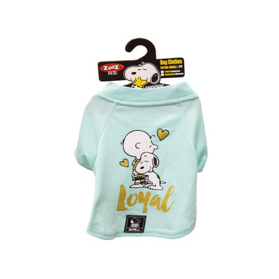 Camiseta Zooz Pets Snoopy Charlie Loyal Verde - Tamanho G Para Cachorros