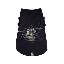 Camiseta Zooz Pets Snoopy Geometry Preta Para Cachorros - Tamanho PP