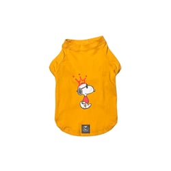 Camiseta Zooz Pets Snoopy King Laranja Para Cachorros