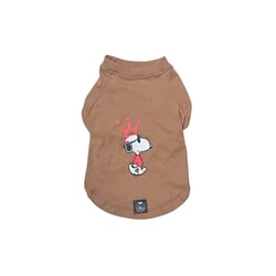 Camiseta Snoopy King Zooz Pets Marrom Para Cachorros