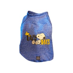 Camiseta Zooz Pets Snoopy Lazy Days Azul Para Cães - Tamanho PP
