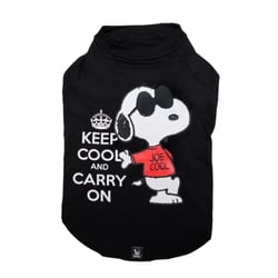 Camiseta Zooz Pets Snoopy Pp Preta Para Cachorros
