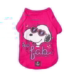 Camiseta Zooz Pets Snoopy So Fab Rosa Para Cães