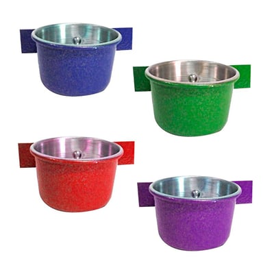 Caneca Power Pets Alumínio Com Aba Para Pássaros - Cores Sortidas - 1 Unidade - Tamanho P