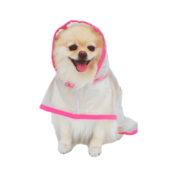 Capa De Chuva Rosa Bichinho Chic N° 01 Para Cachorros
