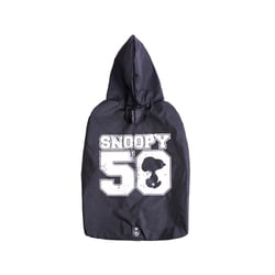 Capa De Chuva Zooz Pets Snoopy Preta Para Cães - Tamanho P