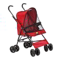 Carrinho Passeio Tex Vermelho Para Cães E Gatos - 4 Rodas 1Un