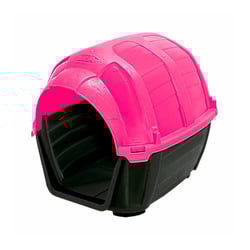 Casa Para Cães Plast Pet Stone House Rosa - 1 Unidade - Tamanho 1