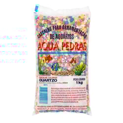 Cascalho Misto Quartzo Nº 2 Aqua Pedras Para Aquário - 1Kg