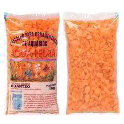 Cascalho Para Aquário Aqua Pedras Quartzo Laranja Flúor Nº 2 - 1Kg