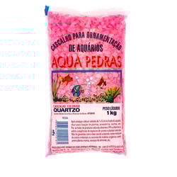 Cascalho Para Aquário De Quartzo Rosa Aqua Pedras N°2 - 1Kg