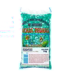 Cascalho Para Aquário Quartzo Aqua Pedras Verde Escuro Nº 2 - 1Kg