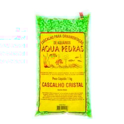 Cascalho Para Aquário Quartzo Moído Aqua Pedras Verde Flúor - 1Kg