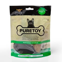 Casco Bovino Mastigável Puretoy Para Cães De Porte Pequeno E Médio - 3 Unidades