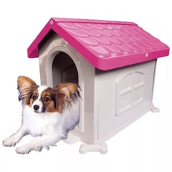 Casinha Plástica Pet Injet N2 Rosa Para Cães - 1 Unidade