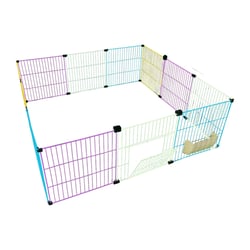 Cercadinho Multicolorido Bragança Pa883 Para Pequenos Pets - 12 Módulos