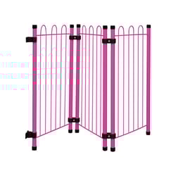 Cercado Açomix Portátil Rosa Para Cães - 1 Unidade