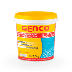 Cloro Multi Ação Genco 3 Em 1 - 2,5Kg - 7,5 Kilos