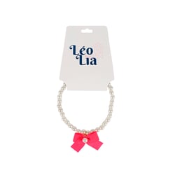 Colar Com Laço Rosa Neon Leo E Lia Para Cães E Gatos - 1 Unidade - Tamanho P