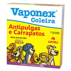 Coleira Antiparasitária Vaponex Coveli Para Cães - 1 Unidade