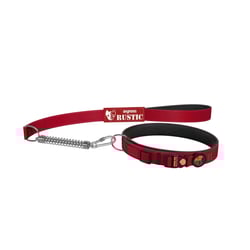 Coleira Com Guia Para Cães Anymous Rustic Vermelho G