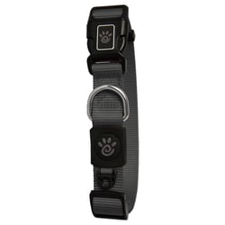 Coleira Doco Signature Nylon Cinza Para Cães P - 1 Unidade