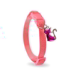Coleira Modernpet Gloss Elástica Rosa Para Gatos