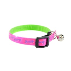 Coleira Neon Refletivo Guizo The Pets Gatos - 1 Unidade