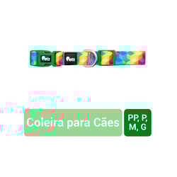 Coleira Petz Color Cube Para Cães - 1 Unidade - Tamanho PP