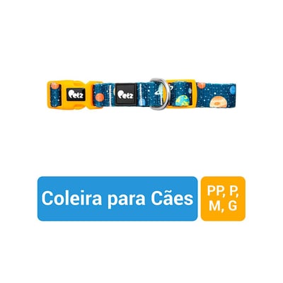 Coleira Petz Planetário Tamanho Pp Para Cachorros