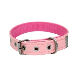 Coleira Reforçada Courino Rosa Nº6 São Pet Para Cachorros