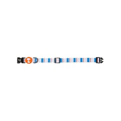 Coleira Zooz Pets Snoopy Blue Orange Para Cachorros - Tamanho P
