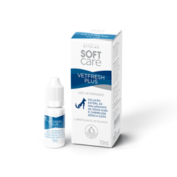 Colírio Lubrificante Oftálmico Soft Care Vetfresh Plus Para Cães E Gatos 10Ml - 1 Unidade