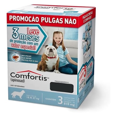 Combo Antipulgas Comfortis Elanco Para Cães De 18Kg A 27Kg - 1 Unidade