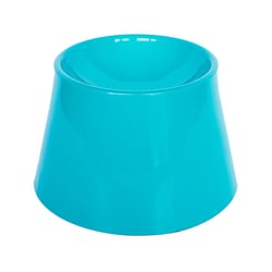 Comedouro Alto Cat Eat Verde Água Para Gatos Pet Games - 1 Unidade