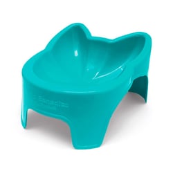 Comedouro Alto De Plastico Para Gatos Sao Benedito Pet Verde 100Ml