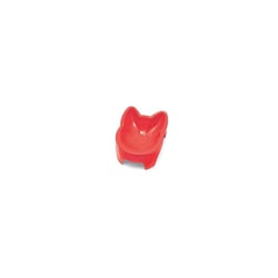 Comedouro Alto De Plastico Para Gatos Sao Benedito Pet Vermelho 100Ml