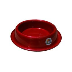 Comedouro Alumínio Vermelho Vida Mansa Para Cães E Gatos - 1 Unidade - 200 Mililitros