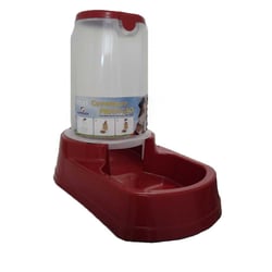 Comedouro Alvorada Praticão Auto Vermelho Para Cães 6,5L - 1 Unidade