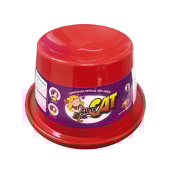 Comedouro Anti Formiga Furacão Pet Super Cat Vermelho Para Gatos 200Ml - 1 Unidade