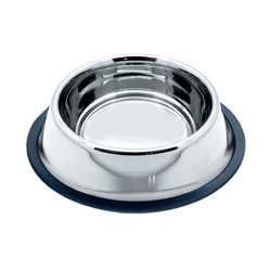 Comedouro Antiderrapante Inox Chalesco 650Ml - 1 Unidade - Tamanho 3