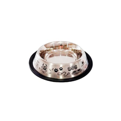 Comedouro Antiderrapante The Pets Inox Decor 350Ml Para Cães - 850 Mililitros