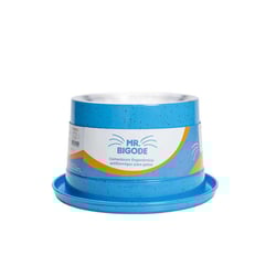 Comedouro Antiformiga Para Gatos Mr. Bigode Nf Pet Azul - 140Ml