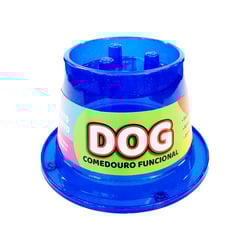Comedouro Antiformiga Pet Toys Lento Azul Glitter Para Cães 250Ml - 1 Unidade