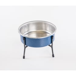 Comedouro Aramado Simples Mini 0,6L Azul Para Cachorros